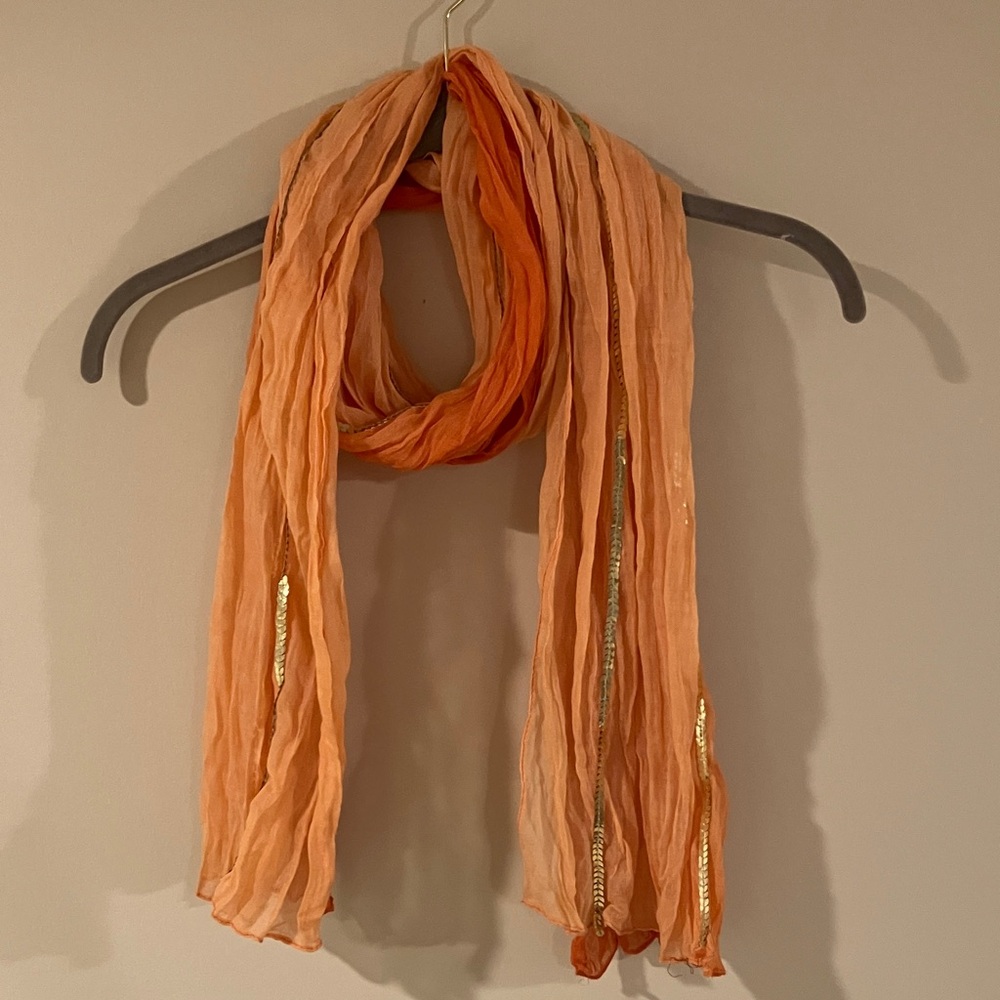 Ombré Orange and Gold Scarf
